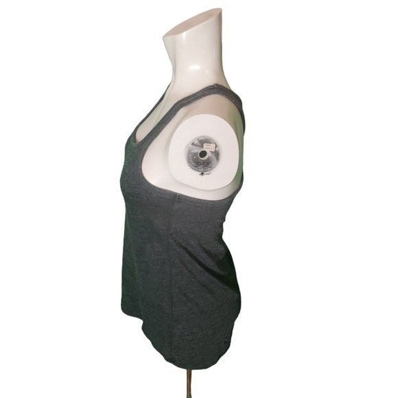 Chaser Charcoal Gray Melange Racerback Tank Top Pineapple Graphic Sz S - Picture 2 of 5